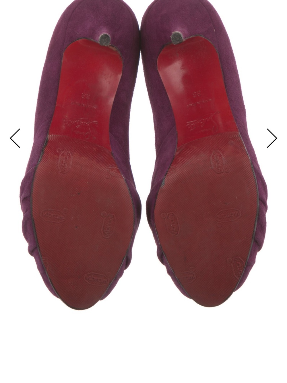 Authentic Christian Louboutin Purple Suede Women's Heela